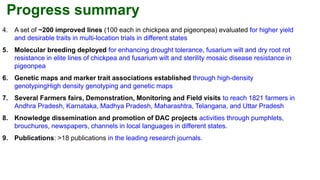 Research Program Genetic Gains (RPGG) Review Meeting 2021: Delivering more produce and income to farmers through enhancing genetic gains for chickpea and pigeonpea By Rajeev K Varshney