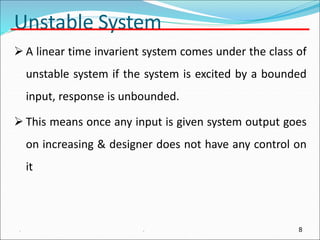 Transfer Function, Concepts of stability(critical, Absolute & Relative ...