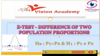 Z - Test - Difference of Two Population Proportion | PPT
