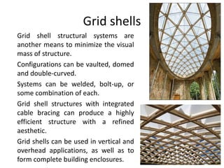 Primary Grid Shell Structure Materials 6. plastics,glass | PPTX