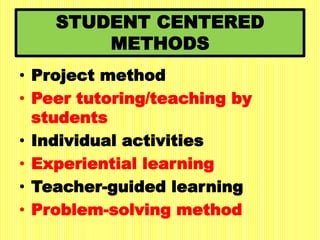 Student Center Methods 6. inductive and deductive method | PDF
