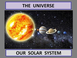 OUR SOLAR SYSTEM
THE UNIVERSE
 
