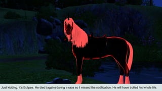 Just kidding, it’s Eclipse. He died (again) during a race so I missed the notification. He will have trolled his whole life.
 