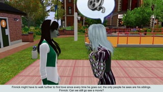 Finnick might have to walk further to find love since every time he goes out, the only people he sees are his siblings.
Finnick: Can we still go see a movie?
 