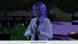 As promised, she retires.
 