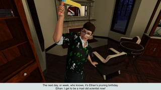 The next day, or week, who knows, it’s Ethan’s pruning birthday.
Ethan: I get to be a mad old scientist now!
 