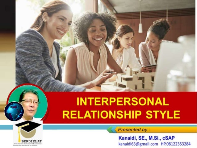 INTERPERSONAL
RELATIONSHIP STYLE
 