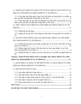2.1. NHỮNG QUY ĐỊNH CỦA PHÁP LUẬT TỐ TỤNG HÌNH SỰ VIỆT NAM VỀ VAI
TRÒ CỦA VIỆN KIỂM SÁT TRONG KHỞI TỐ VỤ ÁN HÌNH SỰ .........