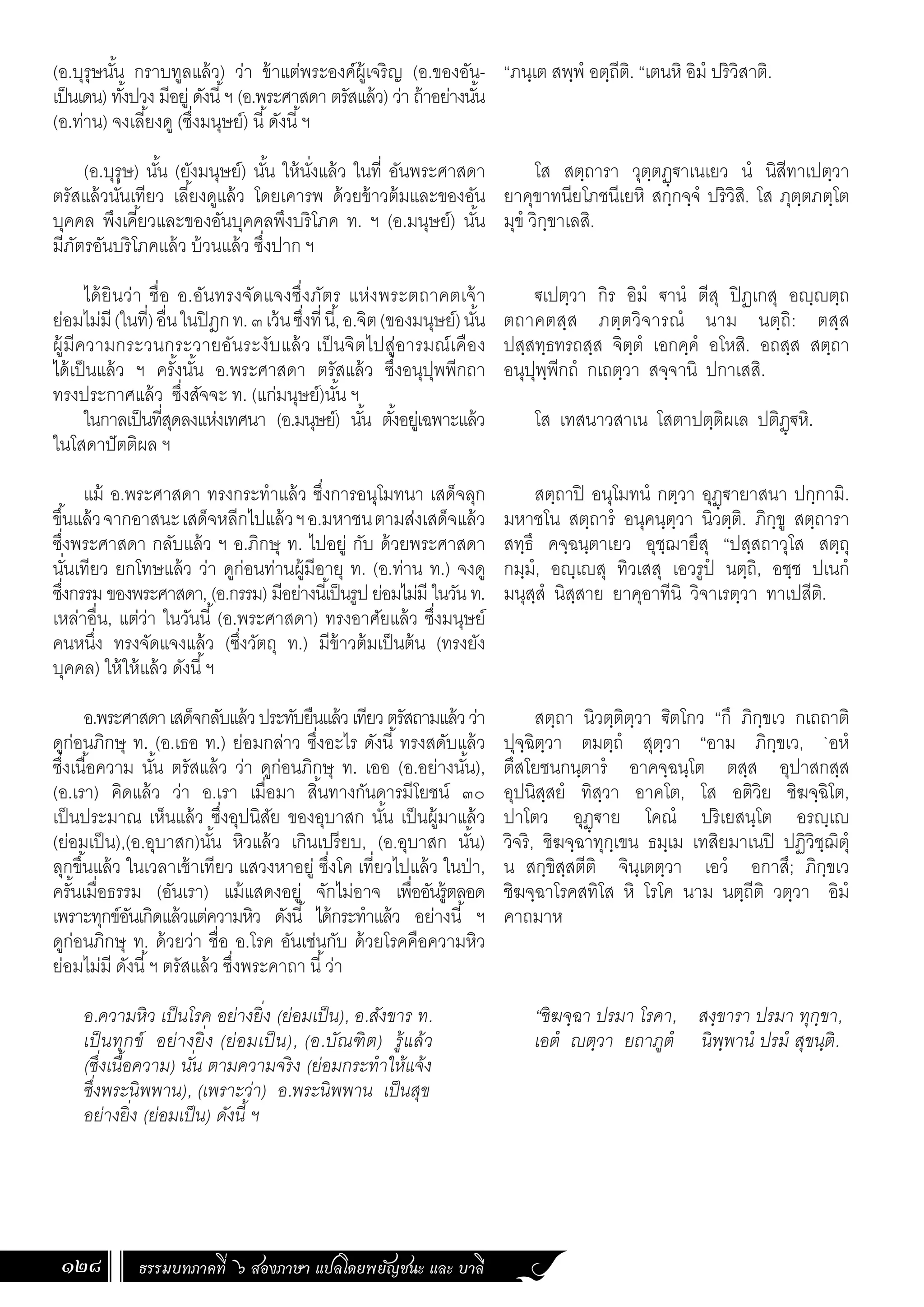 ธรรมบท ภาคที่ 6 แปลโดยพยัญชนะ ฉบับสองภาษา (ไทย-บาลี).pdf