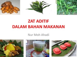 Lili Andajani, S.Pd, M.Pd
ZAT ADITIF
DALAM BAHAN MAKANAN
Nur Moh Ahadi
 