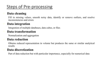 Pre-Processing and Data Preparation | PPT | Databases | Computer ...