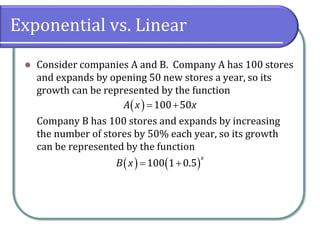 6.1 Exponential Functions | PDF