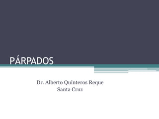 PÁRPADOS
Dr. Alberto Quinteros Reque
Santa Cruz
 