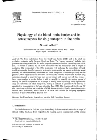 blood - brain barrier | PDF
