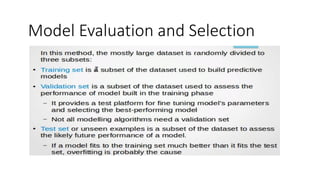 Model Evaluation and Selection
 