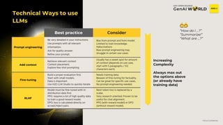 Practitioner's Guide to LLMs: Exploring Use Cases and a Glimpse Beyond ...