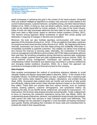 THE TRANSFORMATIVE IMPACT OF ARTIFICIAL INTELLIGENCE IN THE TOURISM AND ...
