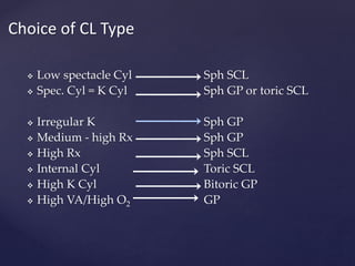 Xcel Cl Rgp 6. Pre-fitting Assessment of rgp lens.ppt