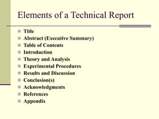 prof Elective Technical Report Writing.ppt