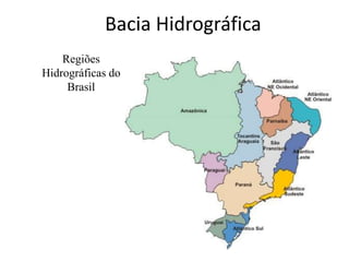 Regiões
Hidrográficas do
Brasil
Bacia Hidrográfica
 