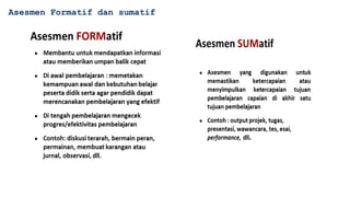 Asesmen Formatif dan sumatif
 