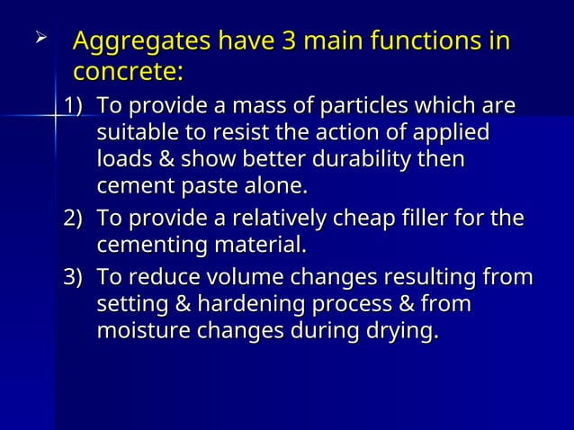 concrete aggregates.ppt construction aggregates | PPT | Civil ...