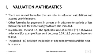 Property Valuation Math The valuation mathematics PowerPoint .pp