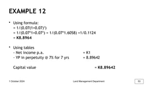 Property Valuation Math The valuation mathematics PowerPoint .pp