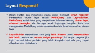 Pemrograman Aplikasi Mobile - 6 Flutter (Layout Aplikasi) | PDF