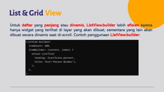 Pemrograman Aplikasi Mobile - 6 Flutter (Layout Aplikasi) | PDF