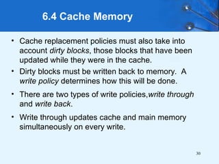 Cache Writing Policy chapter 6 memory computer architecture.ppt