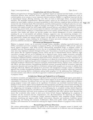 Malaria and Typhoid Fever Infection Rates in Pregnant Women: A ...