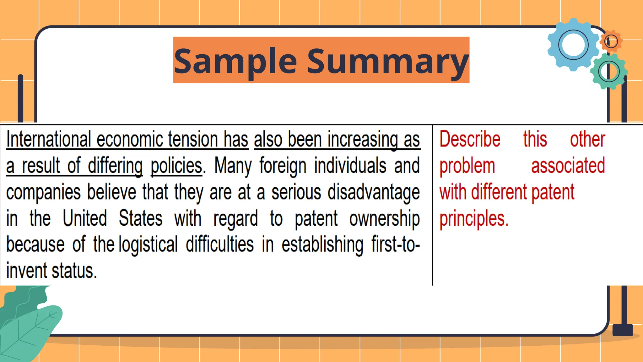 Sample Summary
 