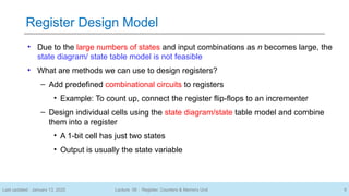 Register Design System 6.Digital Logic Design (Topic- 17-20 Register, Counters & Memory Units ...