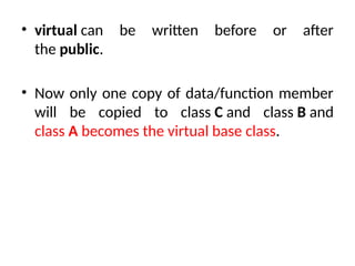 6. Virtual base class.pptx and virtual function | PPTX