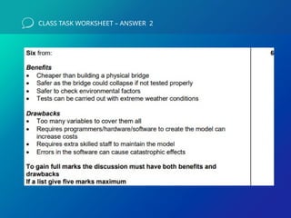CLASS TASK WORKSHEET – ANSWER 2
 