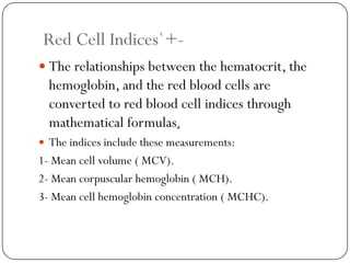6. Blood cell indices in hematology ppt | PDF