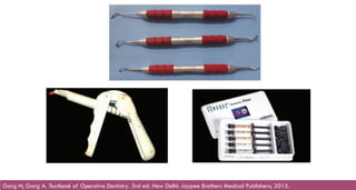 155
Garg N, Garg A. Textbook of Operative Dentistry. 3rd ed. New Delhi: Jaypee Brothers Medical Publishers; 2015.
 