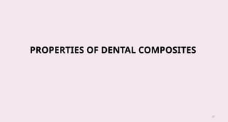 57
PROPERTIES OF DENTAL COMPOSITES
 