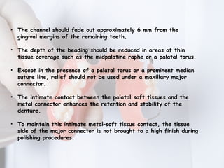 MAJOR CONNECTORS IN REMOVABLE PARTIAL DENTURE | PPTX