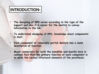 MAJOR CONNECTORS IN REMOVABLE PARTIAL DENTURE | PPTX