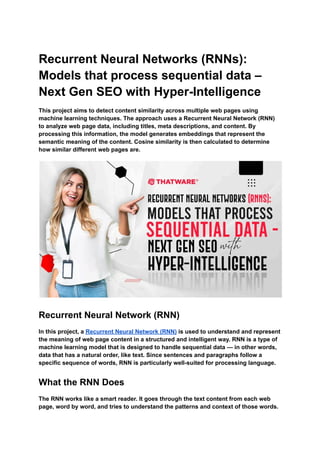 Recurrent Neural Networks by ThatWare AI | PDF