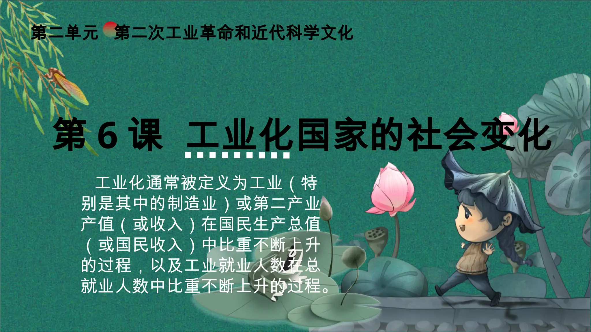 第6课工业化国家的社会变化（9年级历史，世界历史，主要是欧洲和美国的社会生活变化） | PPTX