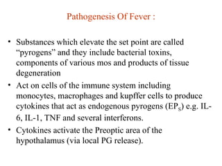 Endogenous Pyrogens Thermoregulation and homeostasis powerpoint presentation with slides | PPT