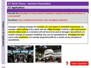 Computer Modelling Igsce Chapter 6 - ICT IGCSE - Related Slides 01 | PPTX