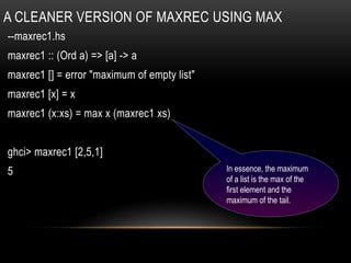 Max Ord Recursion.pptx-recursion in functional language | PPTX