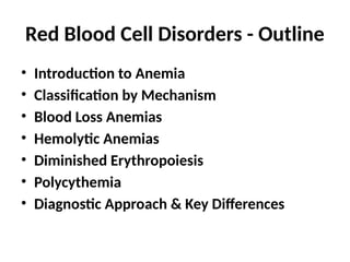 6. RBC disorders.pptx Pathologies of Red Blood Cells | PPTX