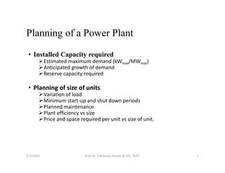 Power Plant Economy: Load Curves, Diversity Factors, Capacity Planning ...