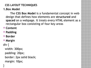 CSS - Cascading Style Sheet is used to style the web pages | PPTX
