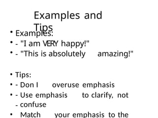 Effective Techniques for Emphasis in Writing and Speaking to Enhance ...